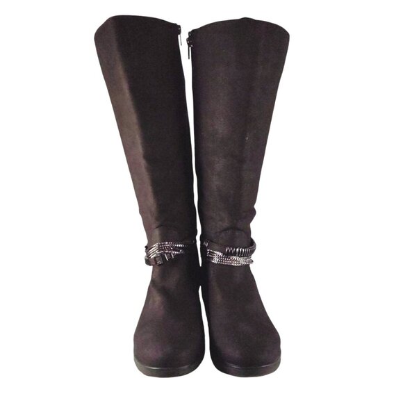 Style & Co., Brown Women's Size 9.5 Knee-High Boots With Side Zipper/Buckle - Picture 3 of 12